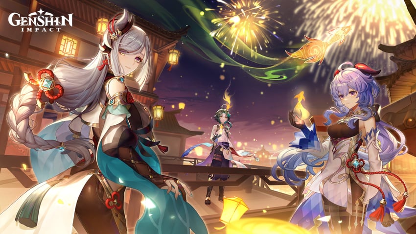 ganyu, shenhe, and xiao (genshin impact)