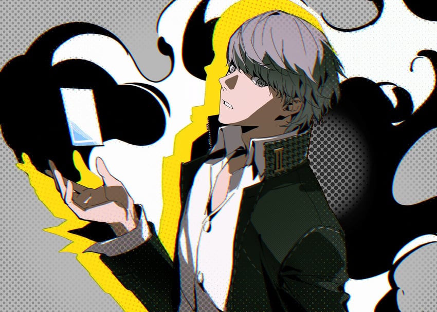 narukami yu (persona and 1 more) drawn by lluyss