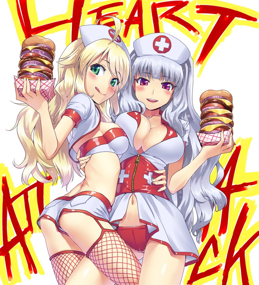 hoshii miki and shijou takane (idolmaster) drawn by hakkaku_shikimi