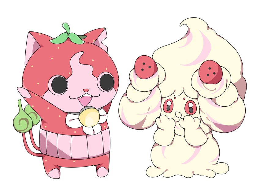 alcremie and ichigonyan (pokemon and 1 more) drawn by bluettegood