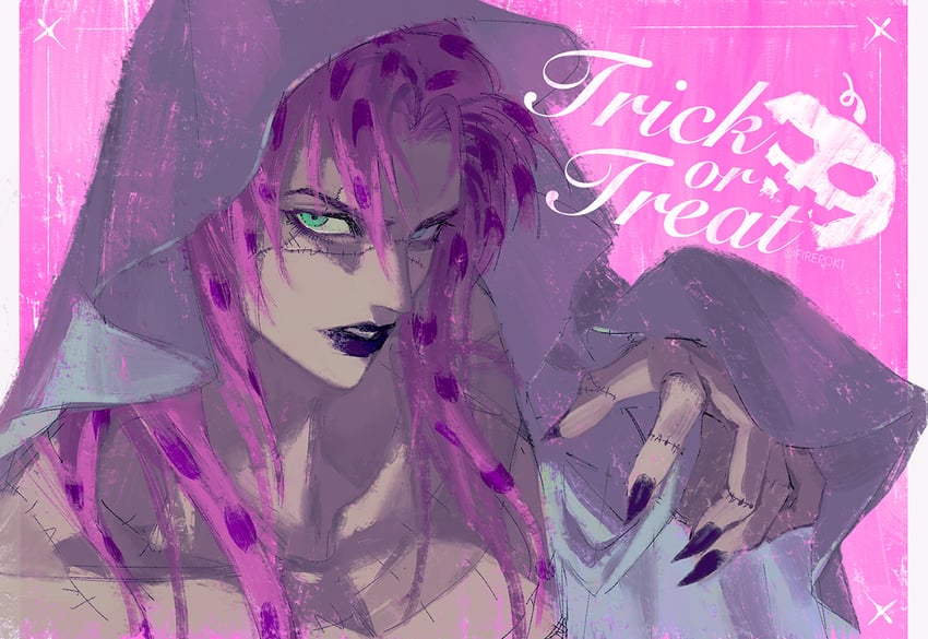 diavolo (jojo no kimyou na bouken and 1 more) drawn by firepok