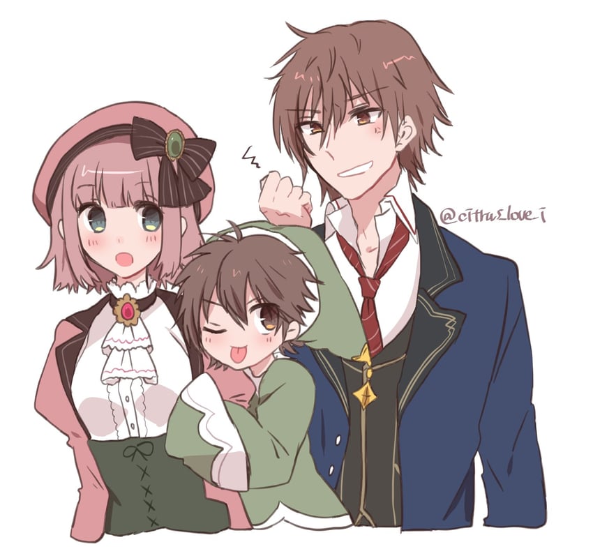 meriel, ralph, and popote (atelier and 1 more) drawn by haruna_(citrus_love_i)
