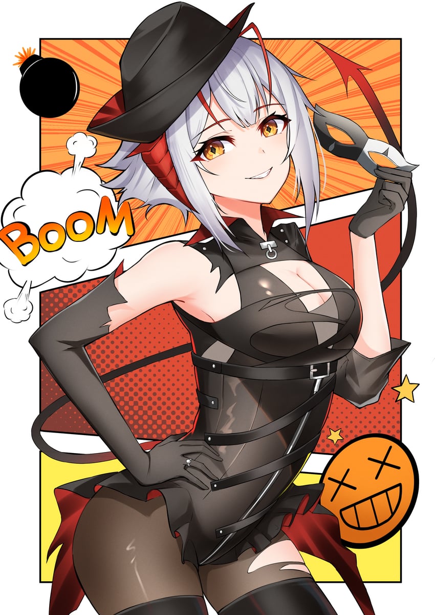 w (arknights and 1 more) drawn by k@bu