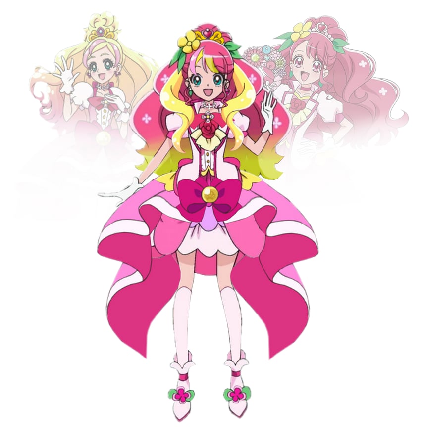 haruno haruka, hanadera nodoka, cure flora, and cure grace (precure and 2 more) drawn by unitedtribute1