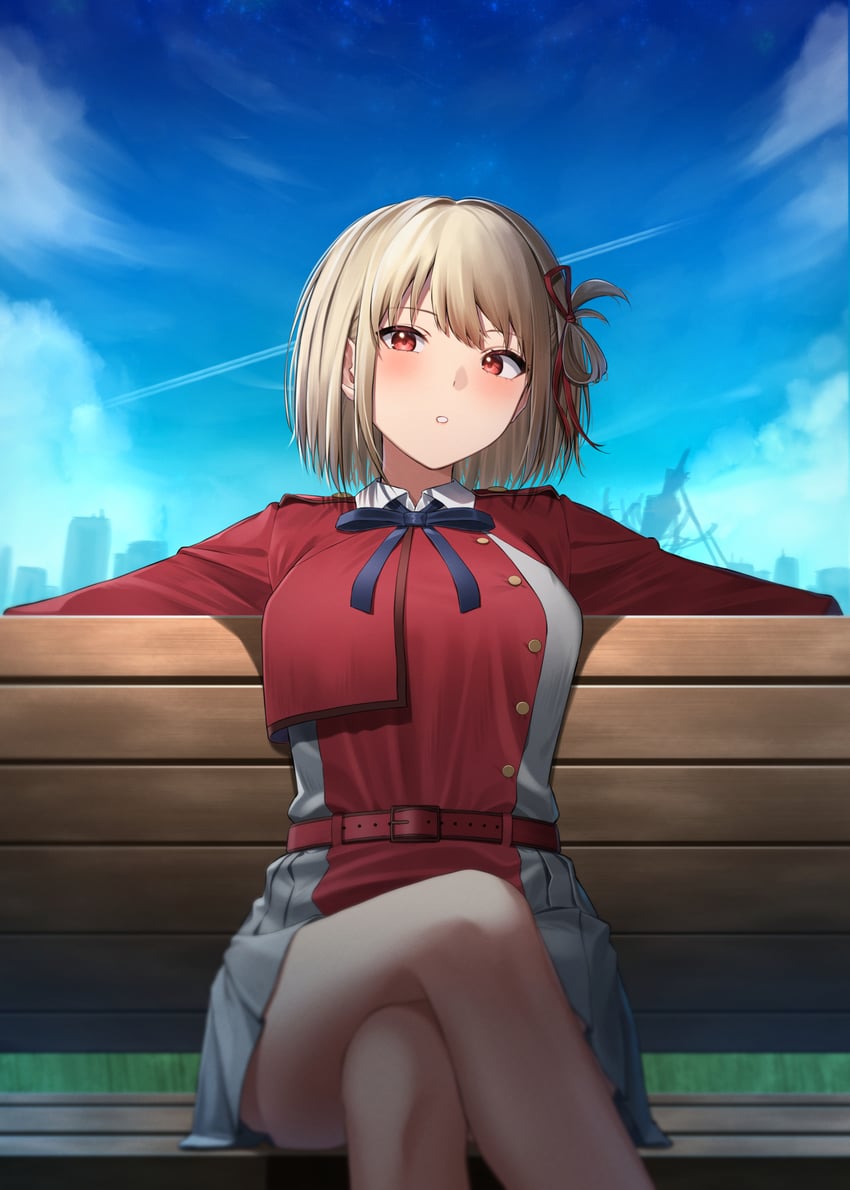 nishikigi chisato (lycoris recoil) drawn by kuro_imu