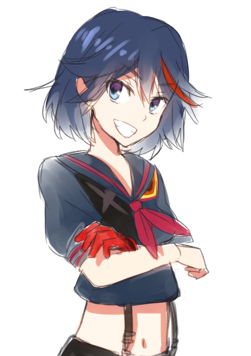 matoi ryuuko and senketsu (kill la kill) drawn by amatou_cacao
