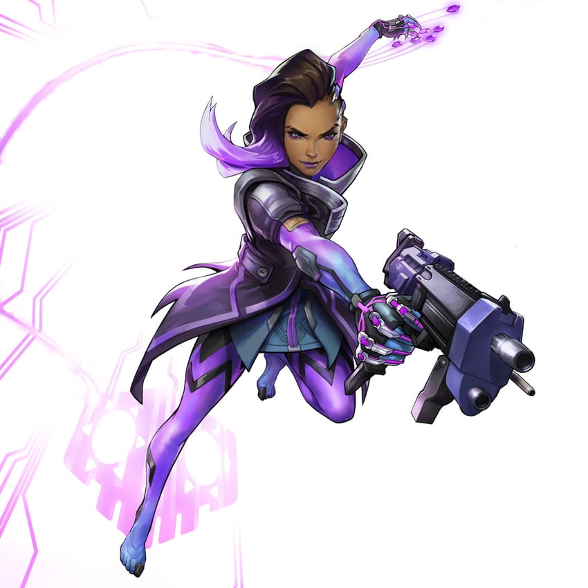 sombra (overwatch and 1 more) drawn by tonysaurus