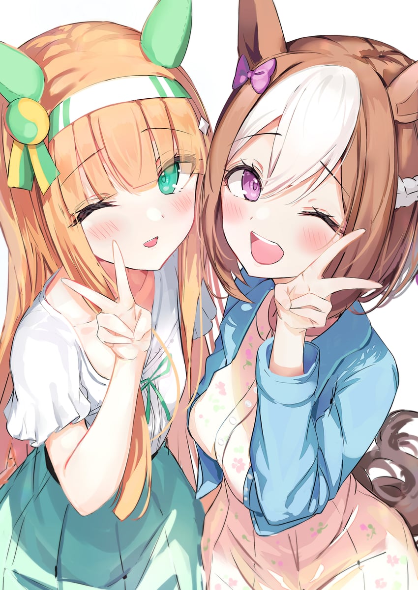 silence suzuka and special week (umamusume) drawn by mikami_hotaka