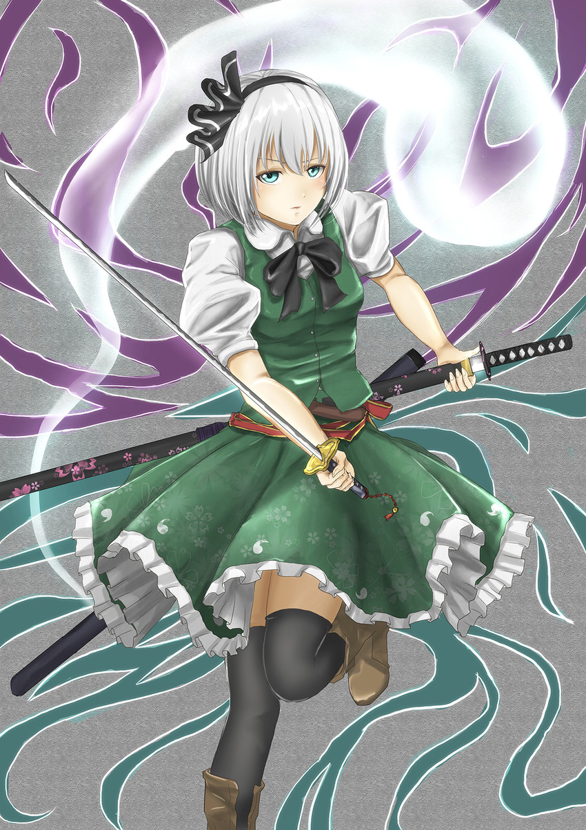 konpaku youmu (touhou and 1 more) drawn by sugi87