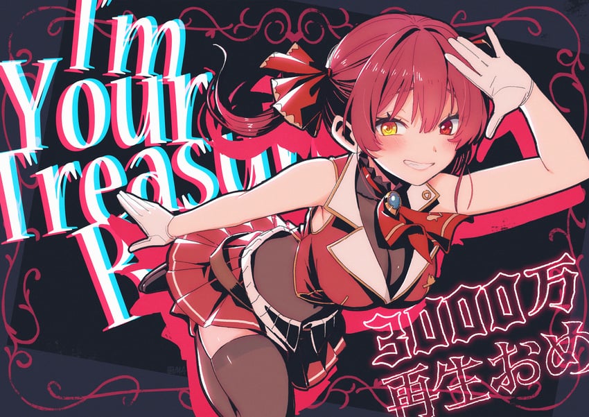 houshou marine (hololive and 1 more) drawn by a-ka