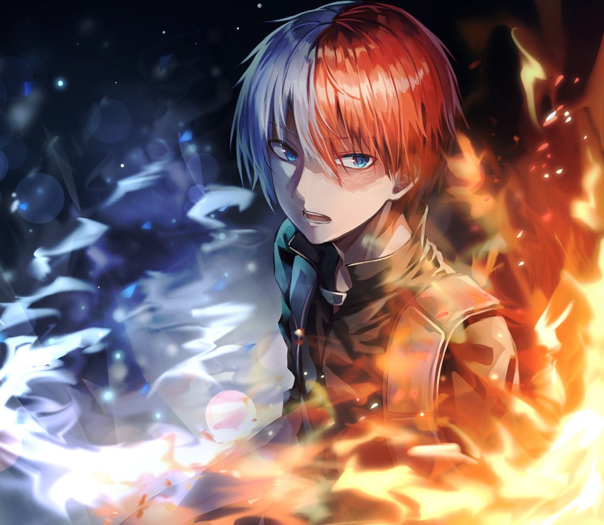 todoroki shoto (boku no hero academia) drawn by huwari_(dnwls3010)