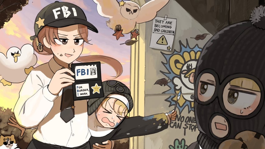 clumsy nun, spicy nun, and hungry nun (little nuns) drawn by diva_(hyxpk)