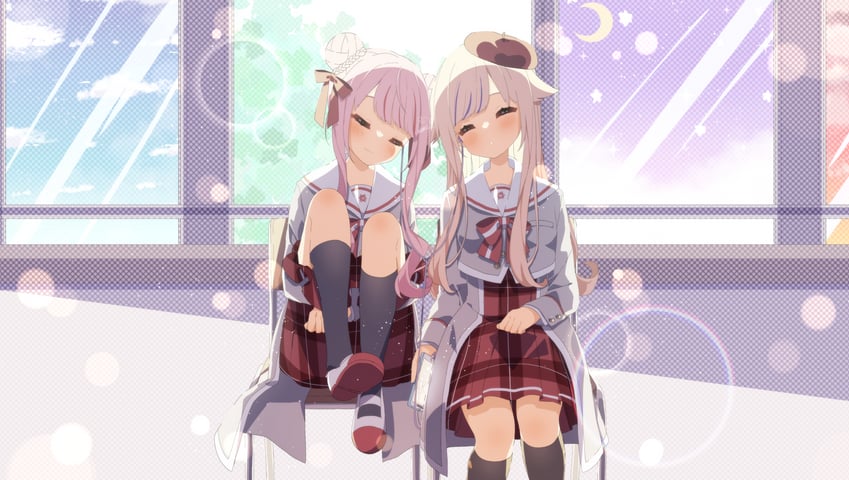 tanaka hime and suzuki hina (himehina channel) drawn by kotori_inaka