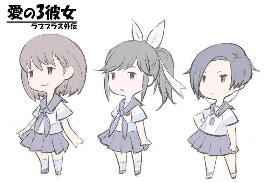 anegasaki nene, kobayakawa rinko, and takane manaka (final fantasy and 2 more) drawn by muuten