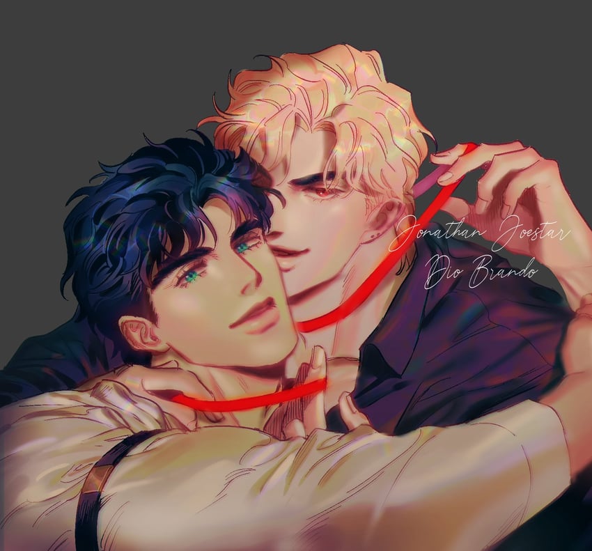 dio brando and jonathan joestar (jojo no kimyou na bouken and 1 more) drawn by lemona633