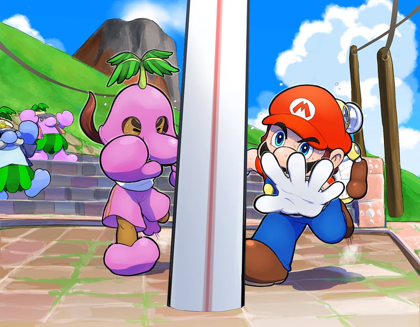 mario, f.l.u.d.d., pianta, il piantissimo, and captain (mario and 1 more) drawn by hoshi_(star-name2000)