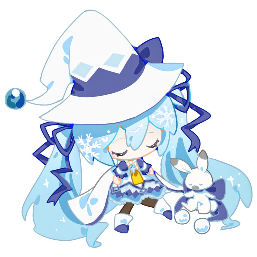 hatsune miku, yuki miku, and rabbit yukine (vocaloid) drawn by indai_(3330425)