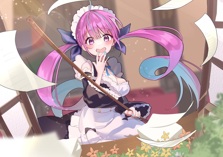minato aqua (hololive and 1 more) drawn by yoshioka_pochi