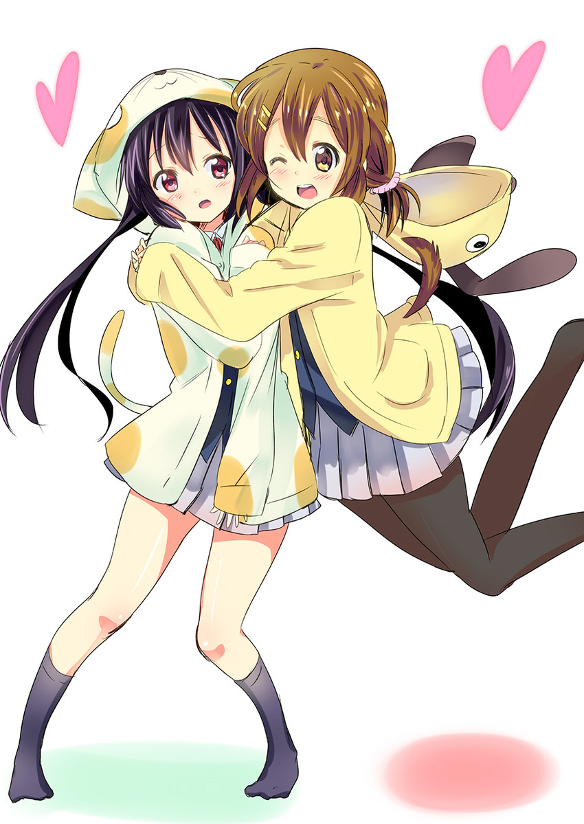 nakano azusa and hirasawa yui (k-on!) drawn by kurou_(quadruple_zero)
