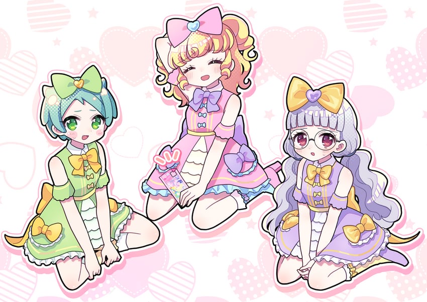 yumekawa yui, nijiiro nino, and koda michiru (pretty series and 2 more) drawn by koyoshi_yoko