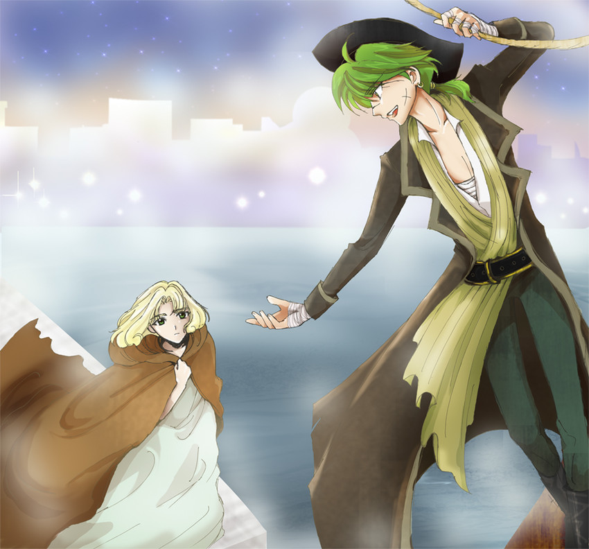 hououji fuu and ferio (magic knight rayearth) drawn by hotatenoho