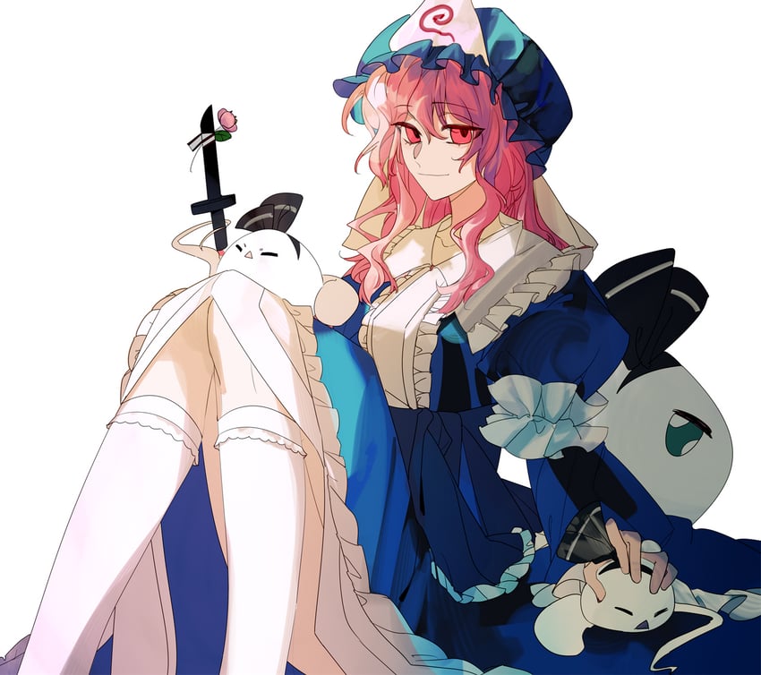 konpaku youmu and saigyouji yuyuko (touhou) drawn by xian_qishui