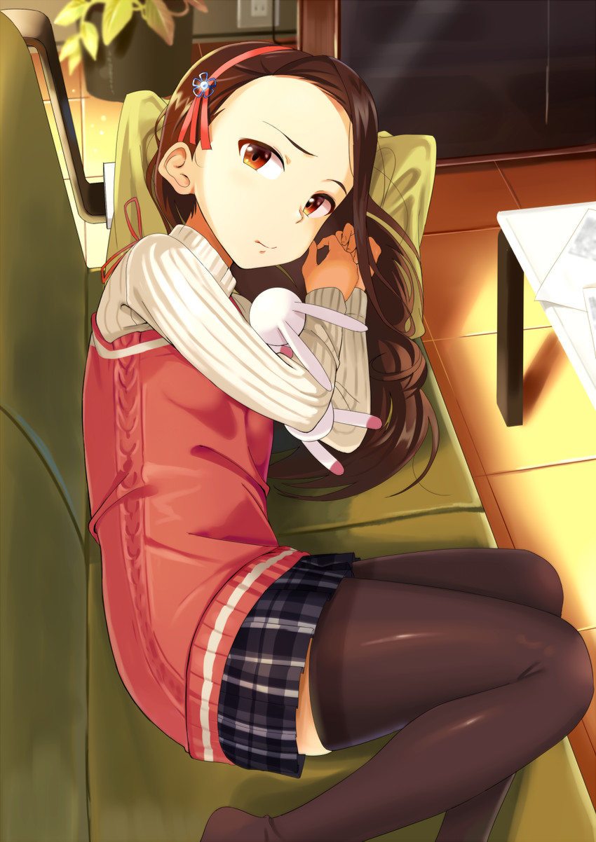 minase iori and usa-chan (idolmaster) drawn by nazo_no_niku