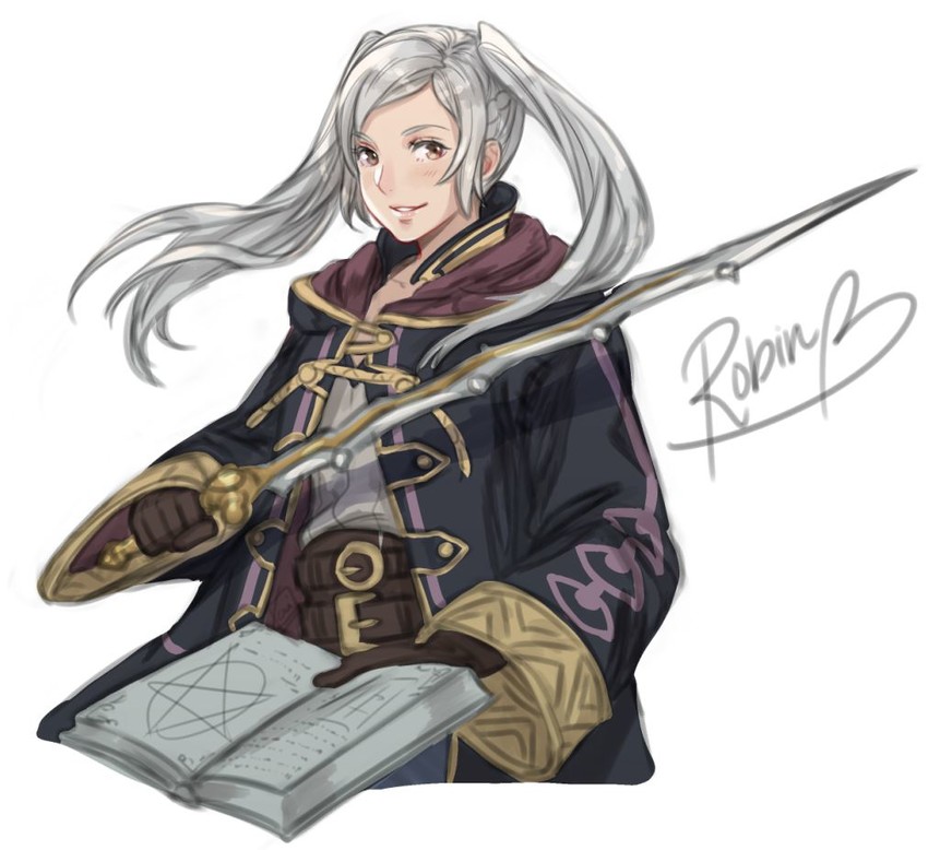 female robin (fire emblem and 1 more) drawn by krazehkai