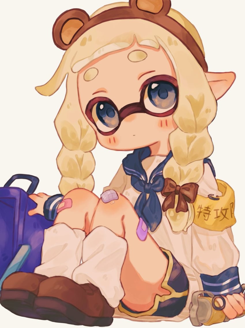 inkling player character and inkling girl (splatoon and 1 more) drawn by ochocho2828