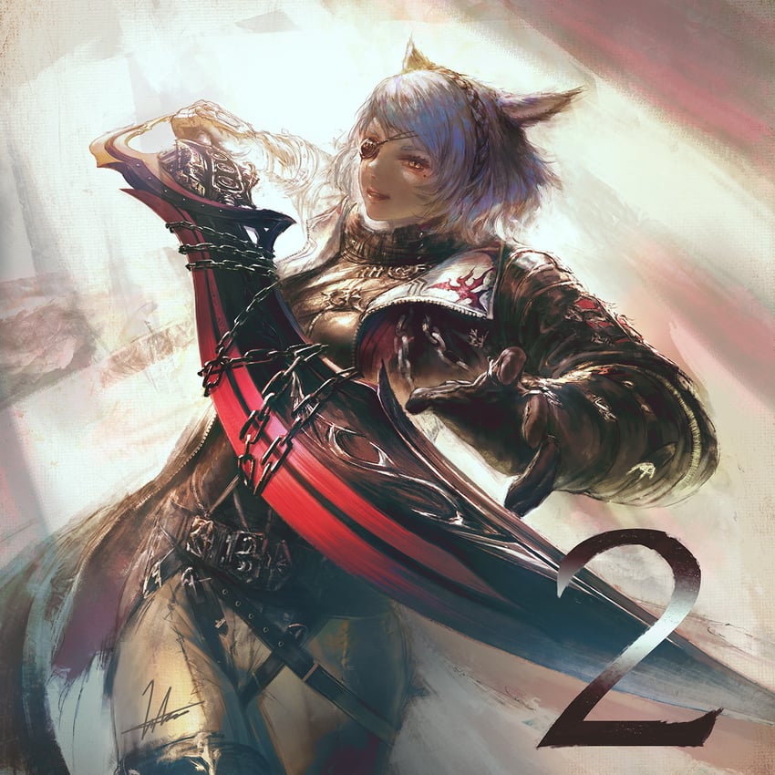 warrior of light and gunbreaker (final fantasy and 1 more) drawn by kimura_kentarou