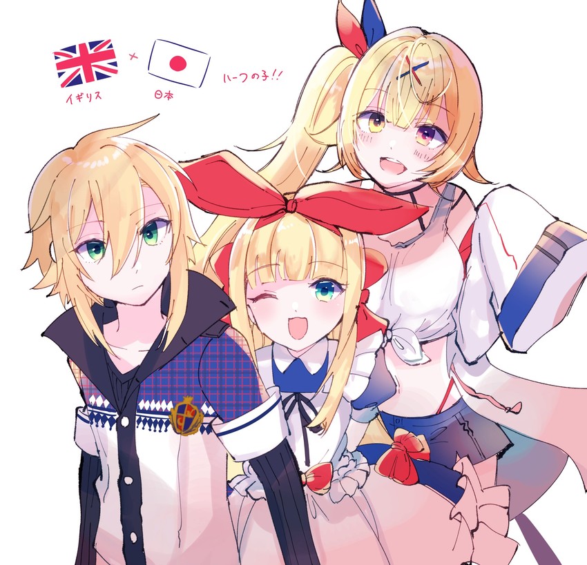 hoshikawa sara, uzuki kou, and mononobe alice (nijisanji) drawn by thi_fure