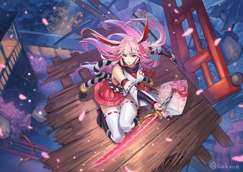 yae sakura (honkai and 1 more) drawn by cuboon