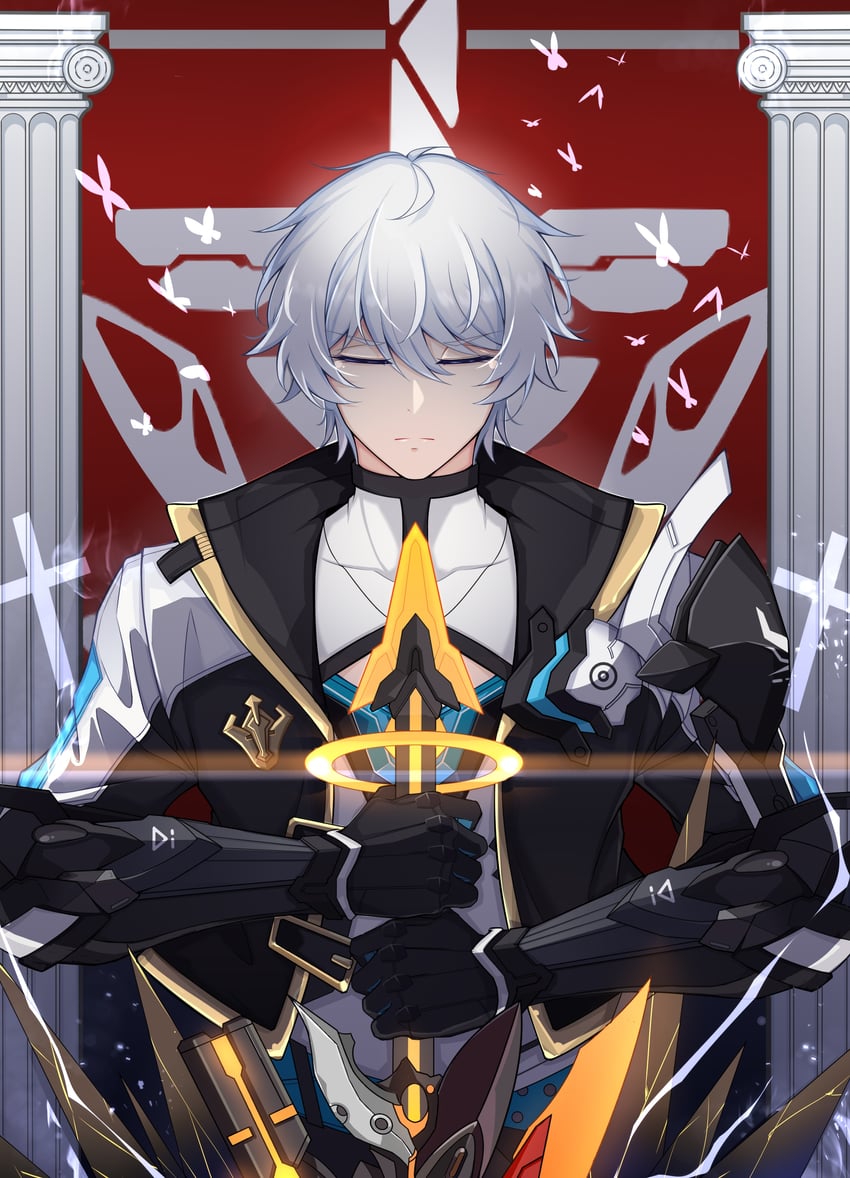 kevin kaslana (honkai and 1 more) drawn by wu_hai
