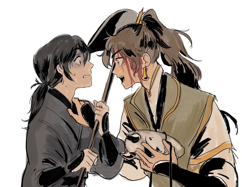 yin yu and quan yizhen (tianguan cifu) drawn by debbie_oak