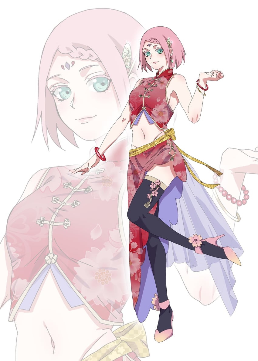 haruno sakura (naruto and 1 more) drawn by ganpuku_puku
