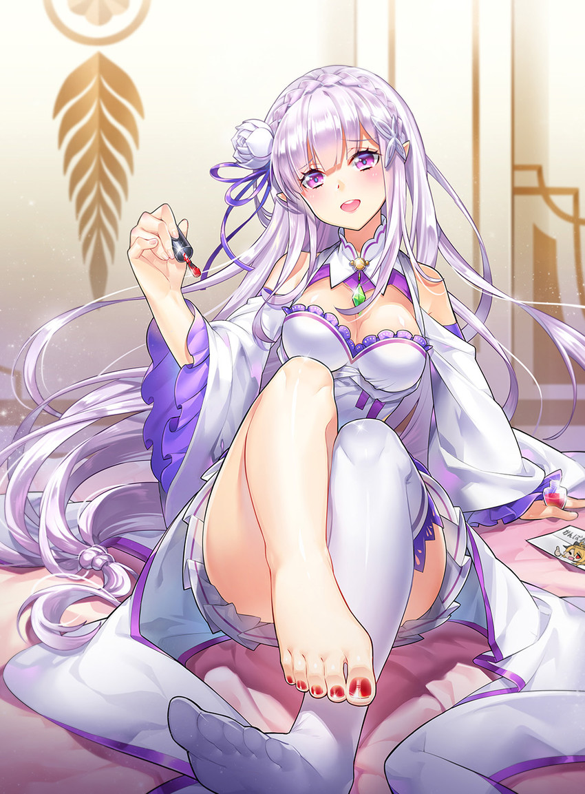 emilia (re:zero kara hajimeru isekai seikatsu) drawn by nemovo