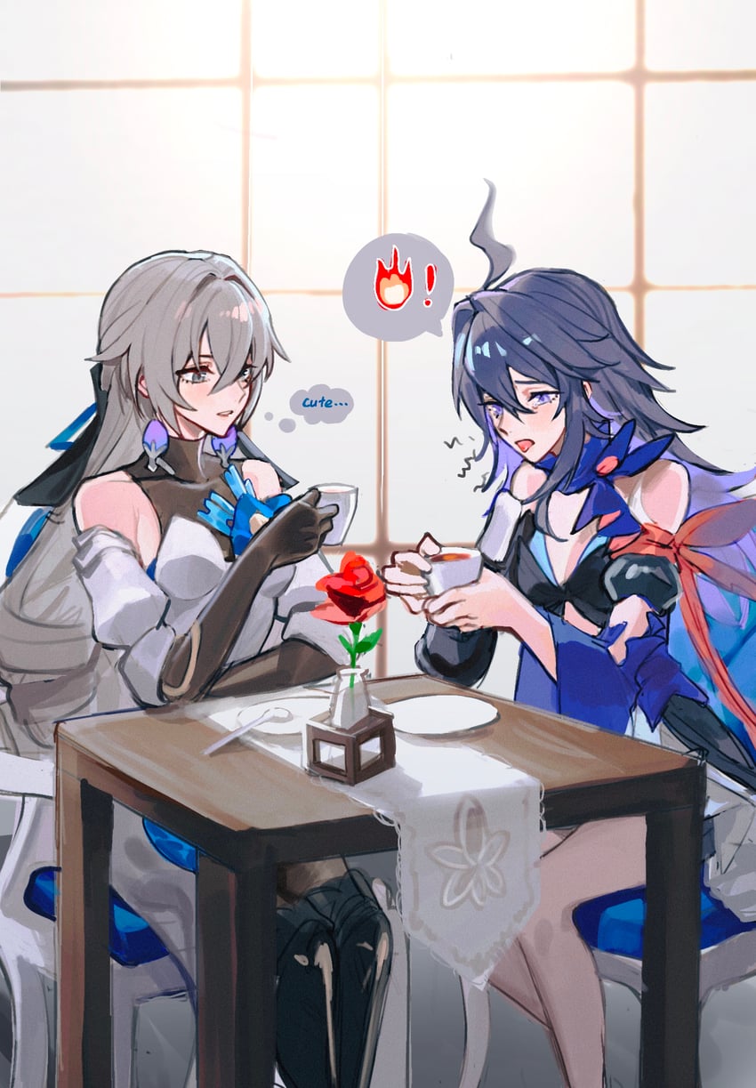 bronya rand and seele (honkai and 1 more) drawn by mie_xing