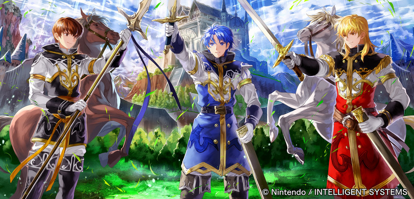 sigurd, quan, and eldigan (fire emblem and 2 more) drawn by mayo_(becky2006)