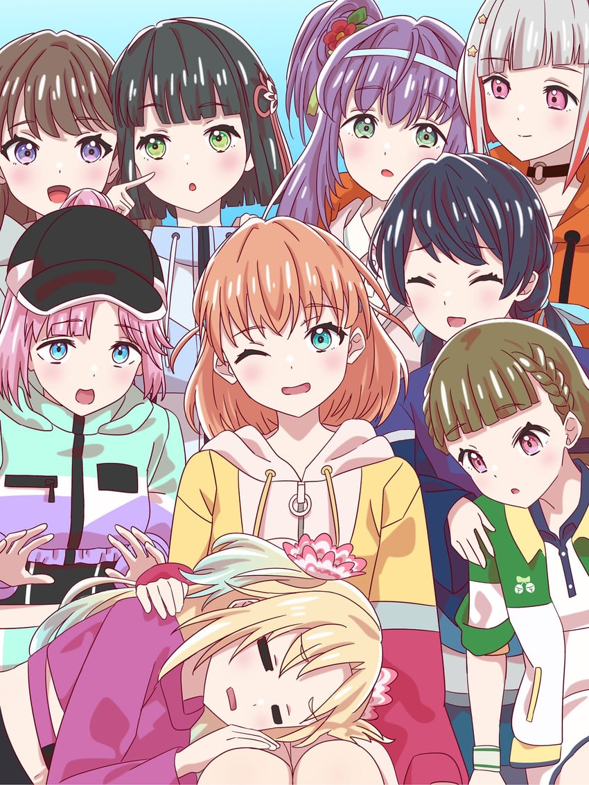 hinoshita kaho, fujishima megumi, otomune kozue, murano sayaka, yugiri tsuzuri, and 4 more (love live! and 1 more) drawn by myrain56991013