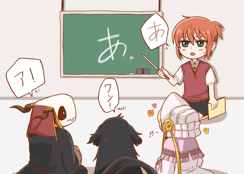 hatori chise, elias ainsworth, ruth, and silkie (mahou tsukai no yome) drawn by delfuze