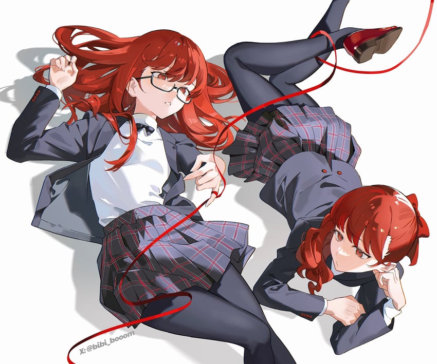 yoshizawa kasumi and yoshizawa sumire (persona and 2 more) drawn by bibi_booom