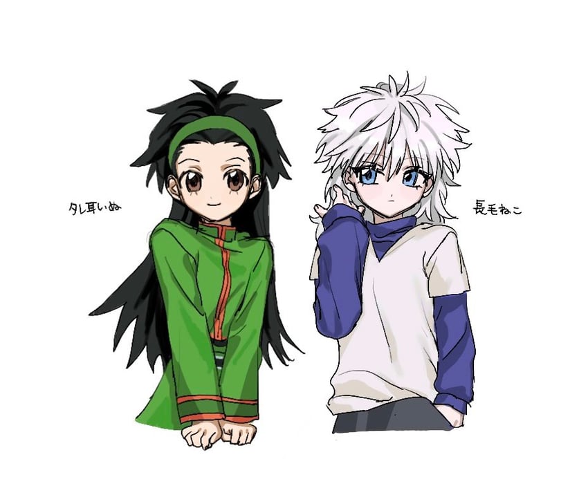 killua zoldyck and gon freecss (hunter x hunter) drawn by gbgb_san