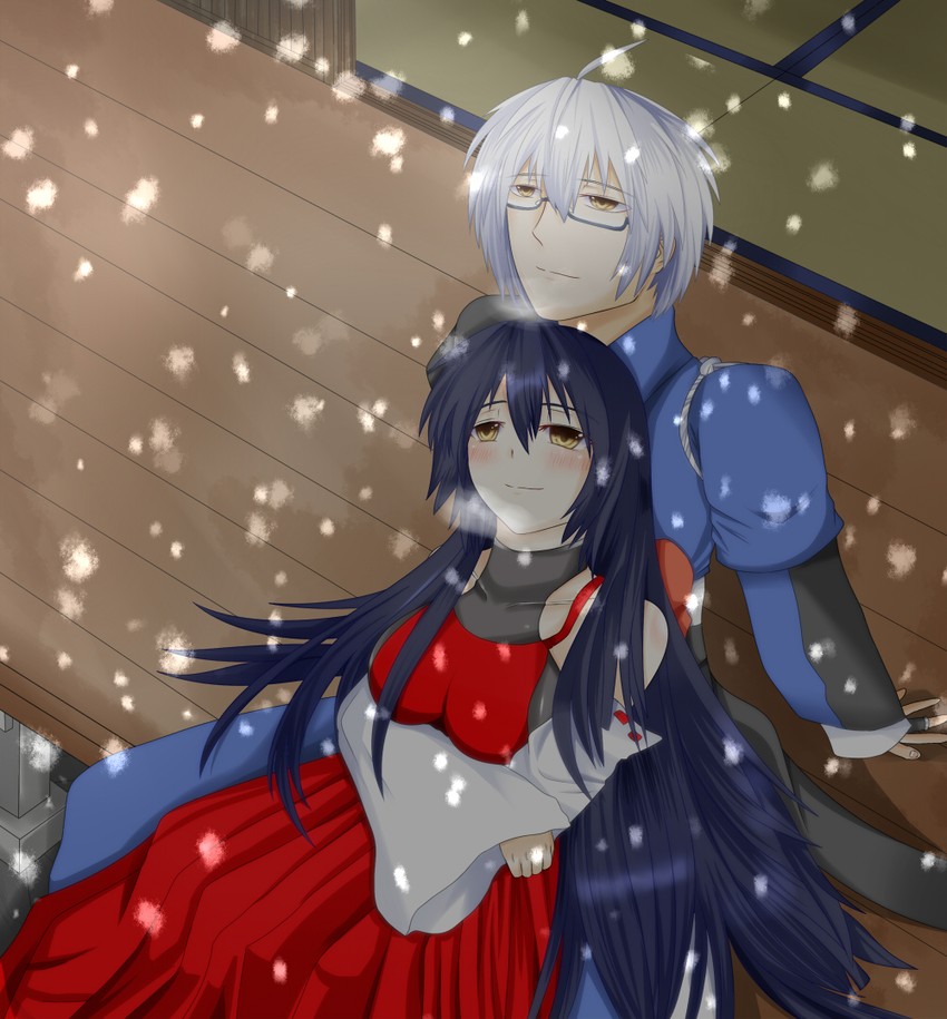 morichika rinnosuke and sendai hakurei no miko (original and 2 more) drawn by tenohira_kurumi