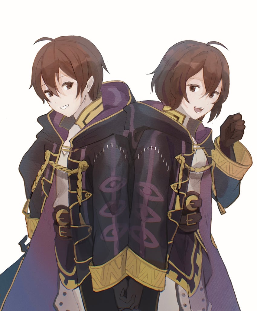 female morgan and male morgan (fire emblem and 1 more) drawn by gimkamres04