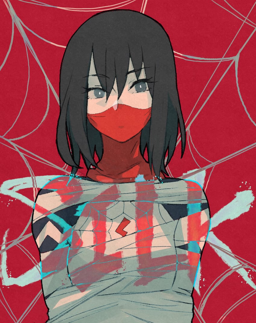 silk and cindy moon (marvel and 1 more) drawn by sushi_pizza_rrr