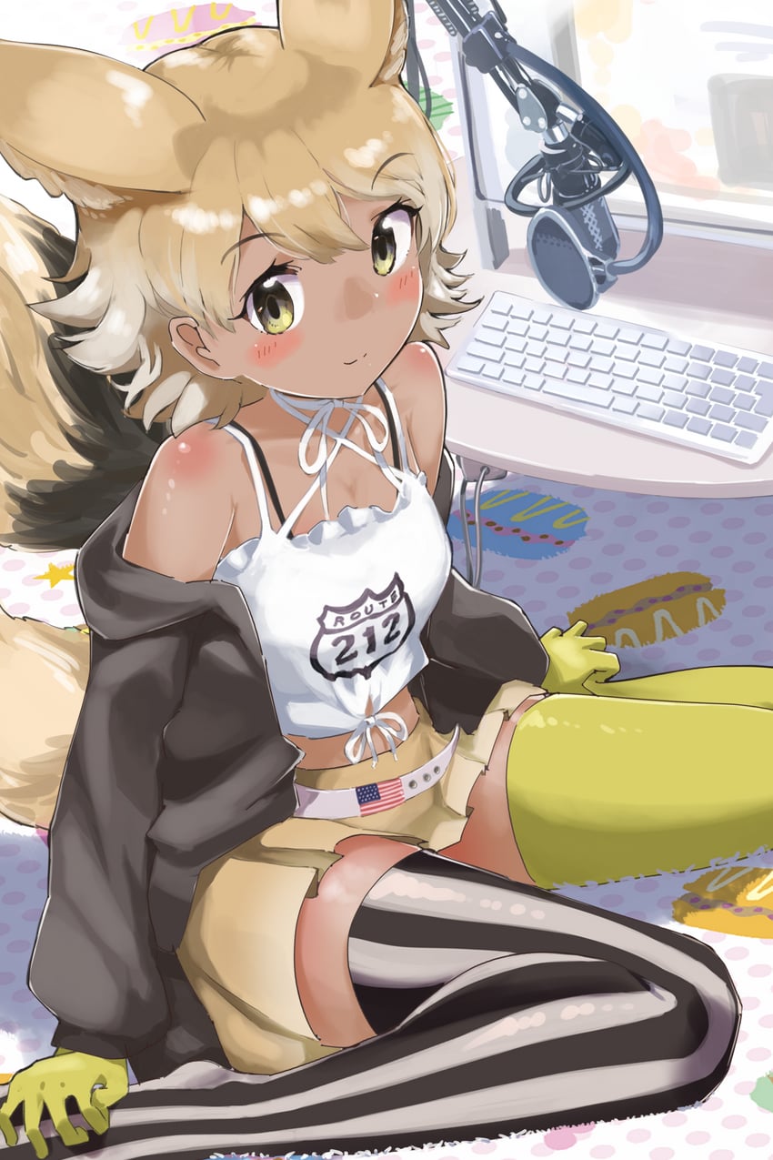 coyote (kemono friends and 1 more) drawn by iwa_(iwafish)