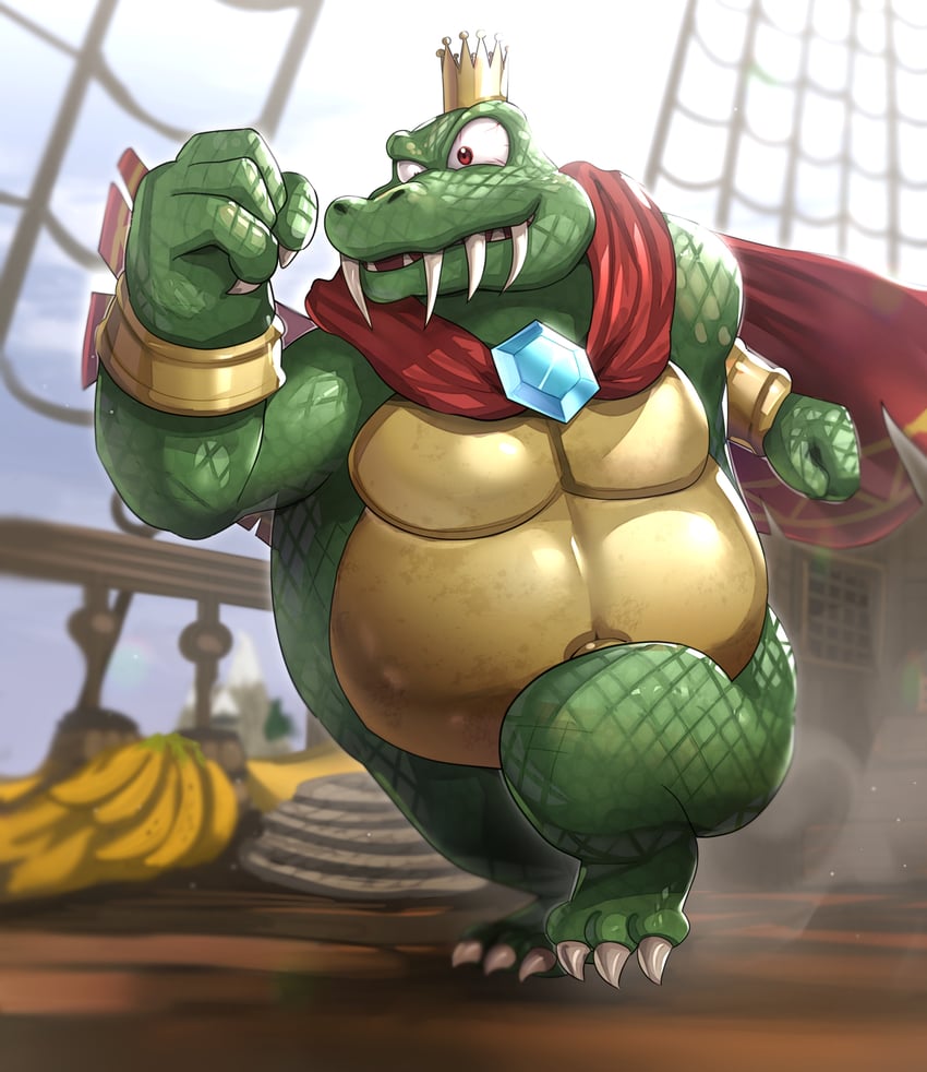 king k. rool (donkey kong and 1 more) drawn by gonzarez