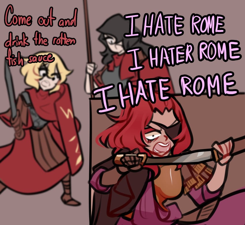 centurii-chan and hannibal (original) drawn by centurii-chan