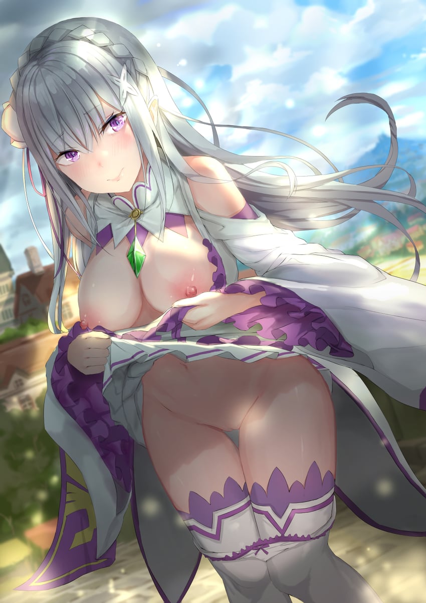 emilia (re:zero kara hajimeru isekai seikatsu) drawn by tomaco