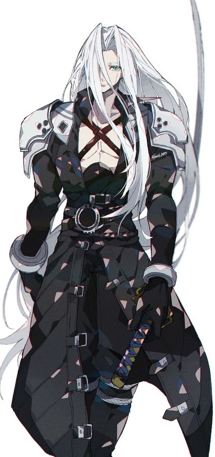 sephiroth (final fantasy and 3 more) drawn by kawasaki_(kwsk_8765)